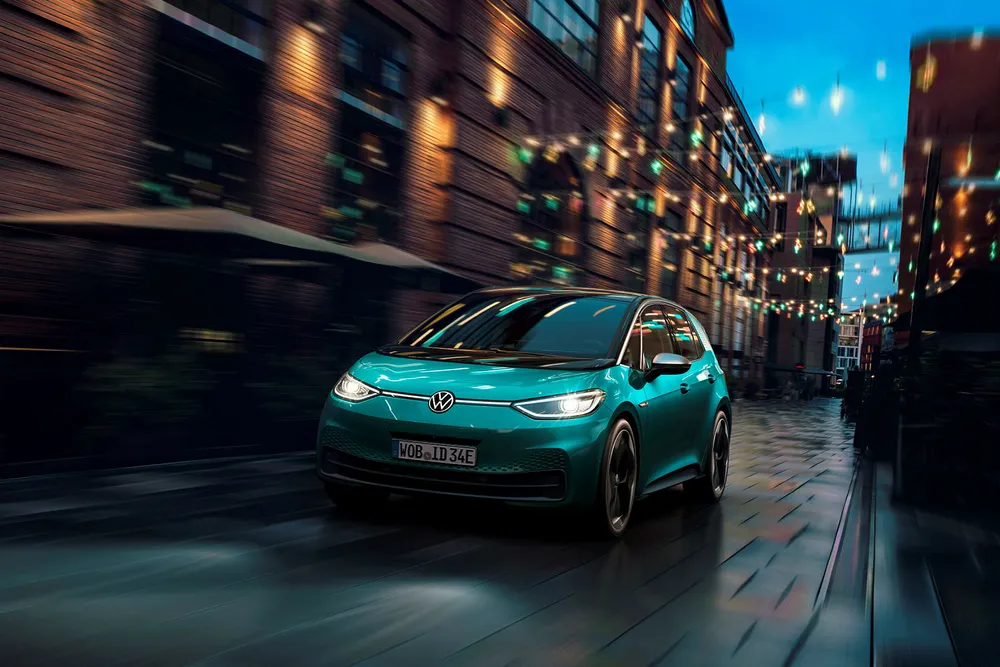Volkswagen ID. 3 ute på vift.