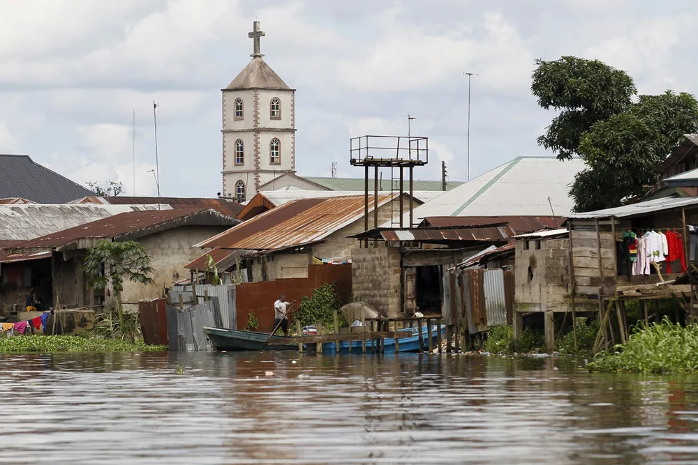 Targeted asset: The Barracuda field lies in the Niger Delta near the Brass oil terminal and about 50 kilometres south of Yenagoa (pictured), capital of Nigeria's Bayelsa state