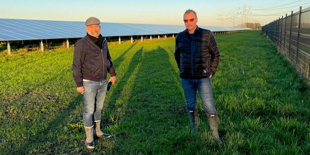Christian Hagemann, driftsdirektør i Energeia og administrerende direktør Viktor Jakobsen.