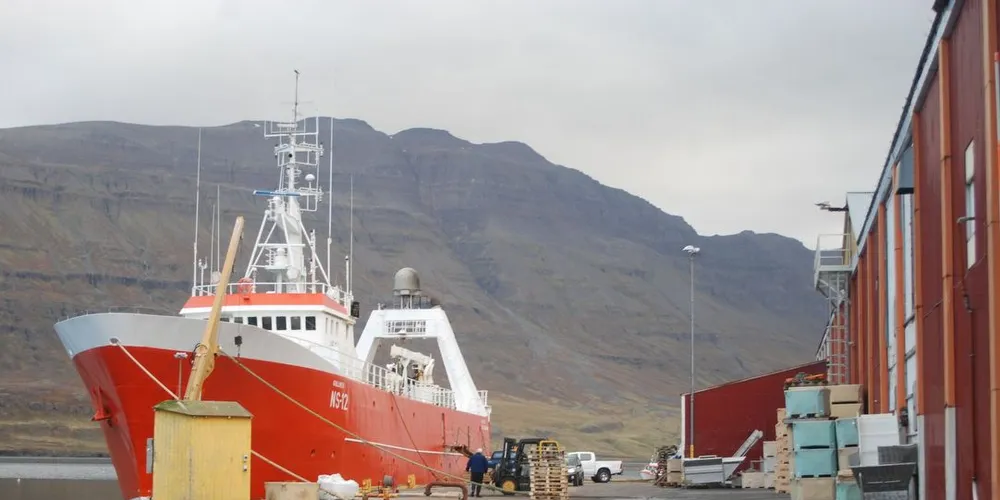 Islandsk tråler i Seydisfjordur på Nordøst Island. Ill.foto: Einar Lindbæk.