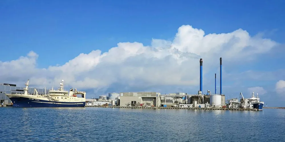 FISKEMEL: FF Skagens fiskemelfabrikk i Skagen i Danmark.