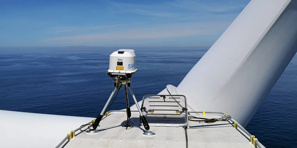 Lidar installed on FloatGen floating wind turbine off France