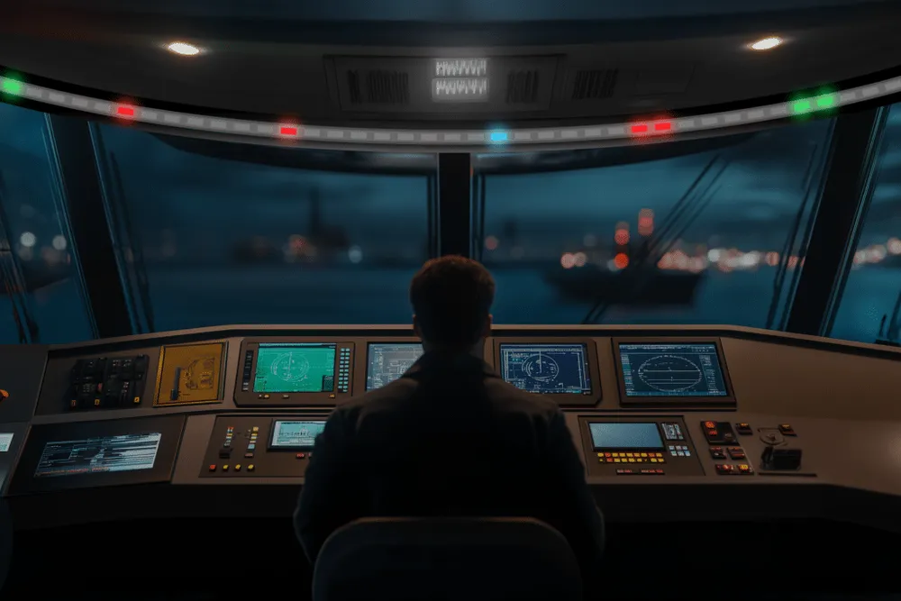 Maritime Head-Up Display (M-HUD) er en LED-basert visuell teknologi designet for å forbedre situasjonsforståelsen til navigatører til sjøs.
