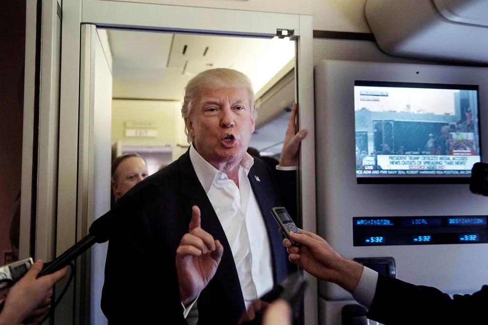 USAs nye president Donald Trump vurderer å innføre diverse importskatter, som også kan inkludere petroleum. Foto: Nicholas Kamm/AFP/NTB Scanpix