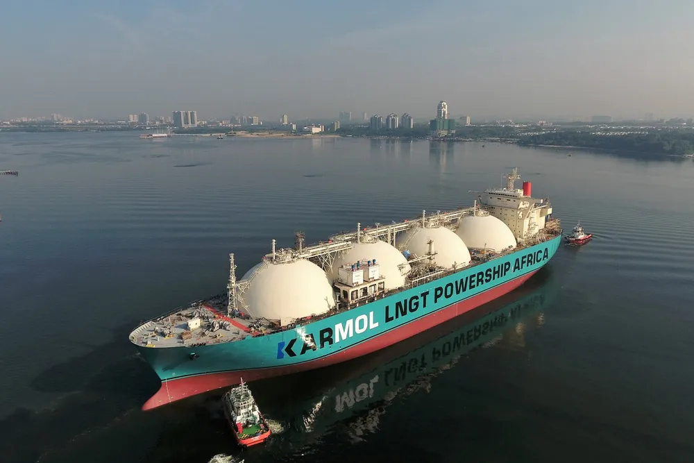 The Karmol LNGT Powership Africa.