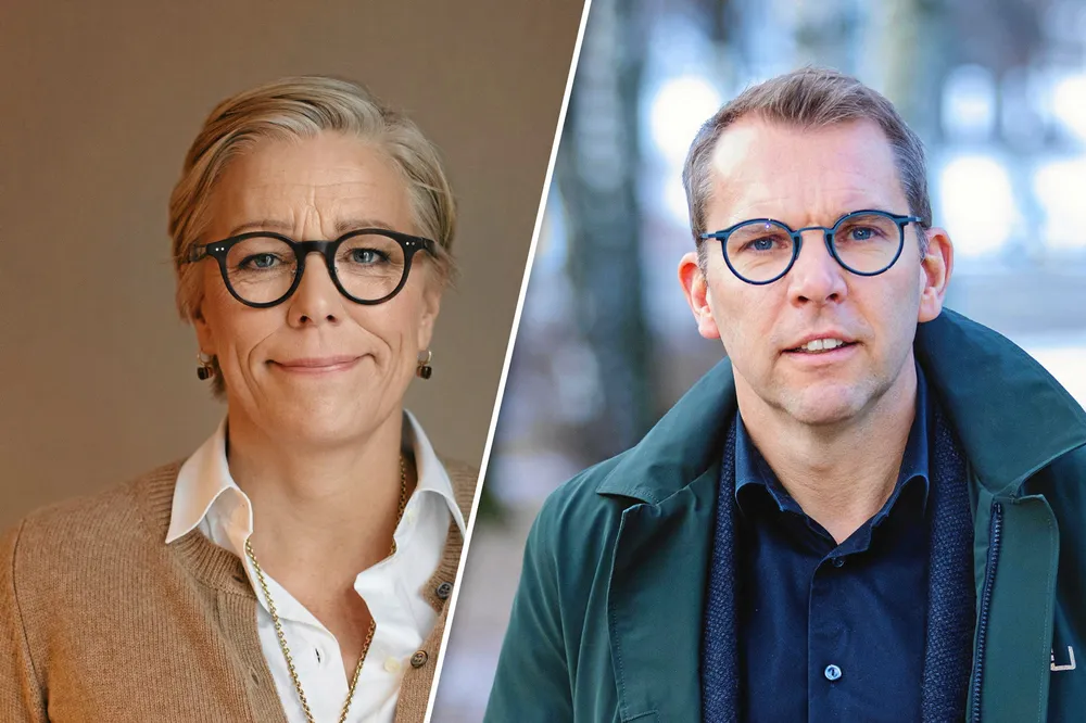 Styreleder i Å Energi, Maria Moræus Hanssen, og konsernsjef Steffen Syvertsen venter på en avklaring fra eierne om de kan investere i eksisterende vindkraft på land.
