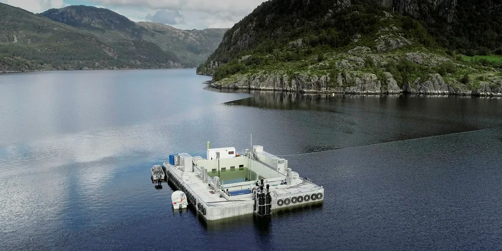 Engesund's concrete salmon farm.