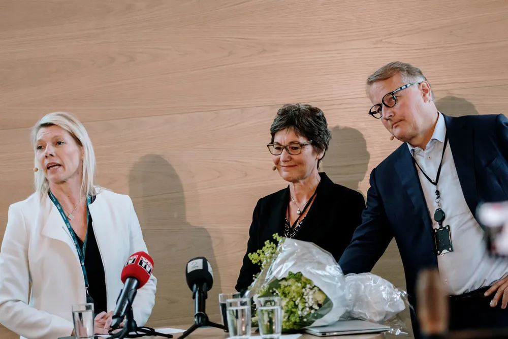 Konsernsjef Kjerstin Braathen (fra venstre), styreleder Olaug Svarva og tidligere konsernsjef Rune Bjerke er toppene med ansvar i årene da DNB brøt hvitvaskingsloven.