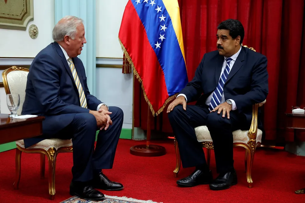 In talks: US envoy meets with Venezuela's Maduro