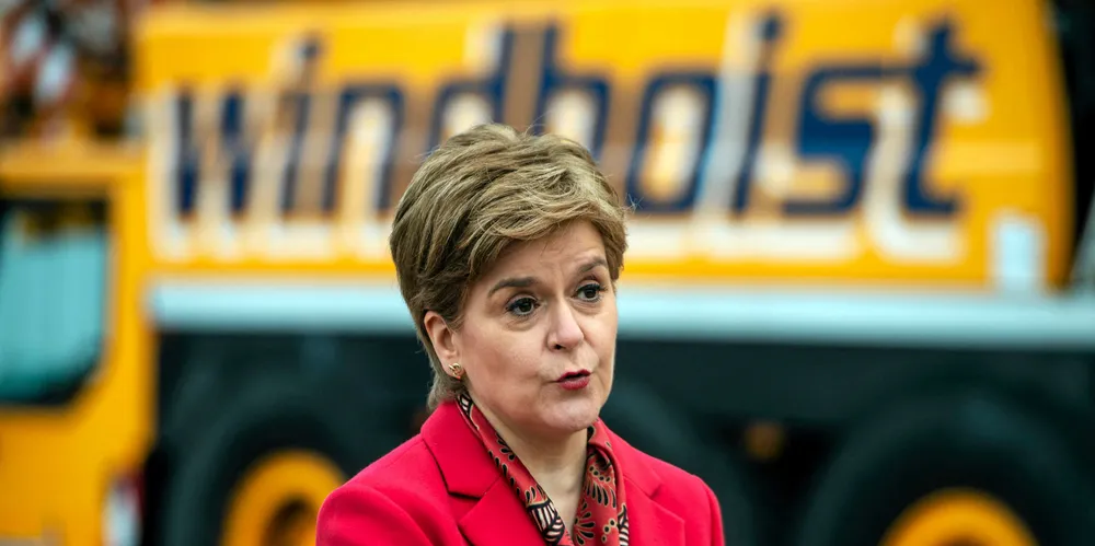 Scotland's First Minister Nicola Sturgeon visits the turbine installation company, Windhoist in Irvine, as she hails ScotWind outcome.