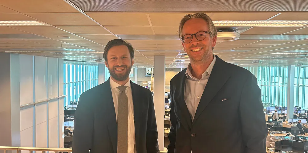 Christian Astrup (left) and Dag Thomas Michalsen, co-heads of debt advisory DNB Markets.
