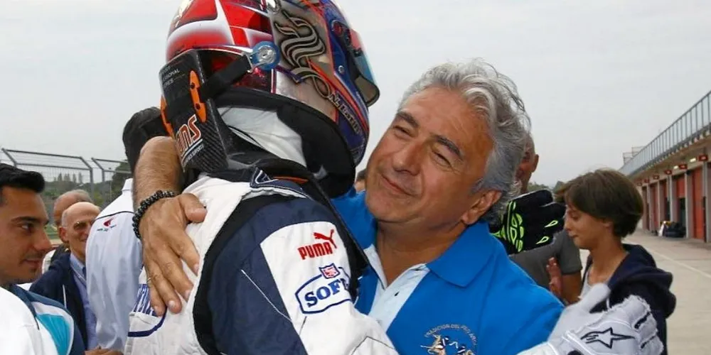Michael Latifi, founder and chairman of Canada's Sofina Foods with son and Formula 1 racecar driver Nicholas Latifi.