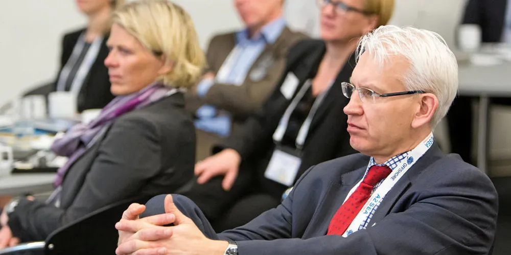 Outgoing E.On UK chief Michael Lewis at a Recharge Thought Leaders roundtable in 2018