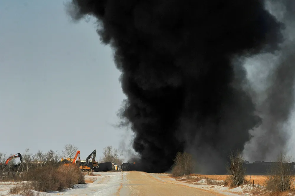 Fire: CP train derails