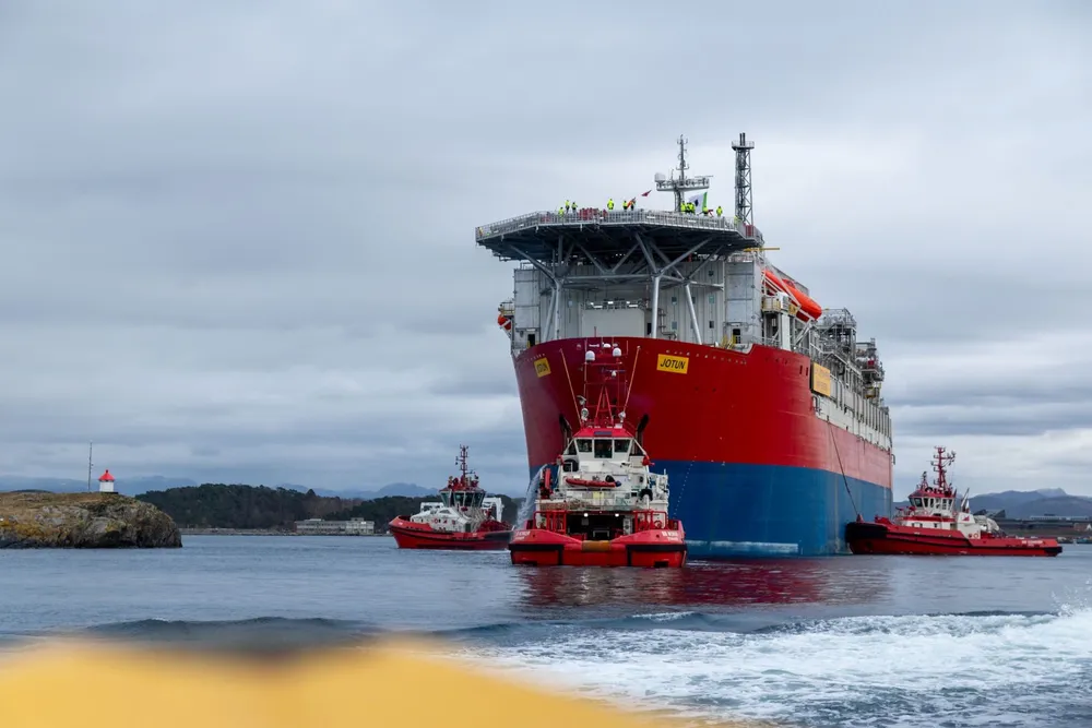 The recent Jotun FPSO sailaway in Norway