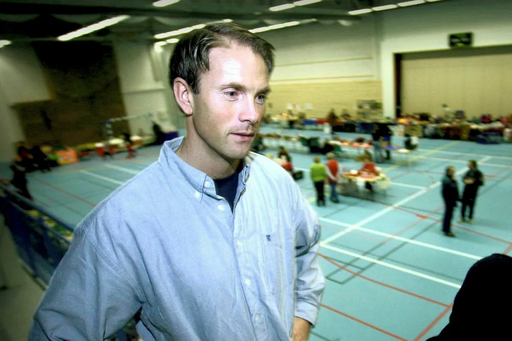 Rune Haugans heleide selskap Themar Holding as tjente i fjor rundt 59 millioner kroner på salget av selskapet Heimta Fokus as. Hagan har ikke gjort seg tilgjengelig for nye bilder. Dette bildet ble tatt i forbindelse med en julemesse i Hvalerhallen på Asmaløy i desember 2000.