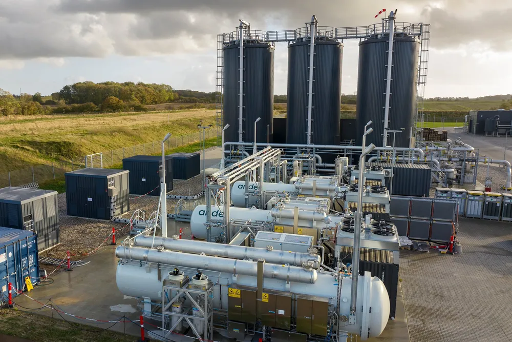 Three of Stiesdal Hydrogen's 3.1MW electrolysers installed at a site in southern Denmark