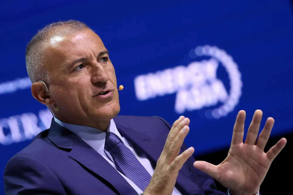 Eni chief operating officer Guido Brusco speaks at Energy Asia 2025 in Kuala Lumpur.