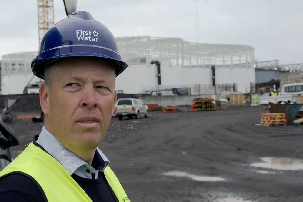 First Water CEO Eggert Kristofersson at the company's site 45 kilometers south of Reykjavik.