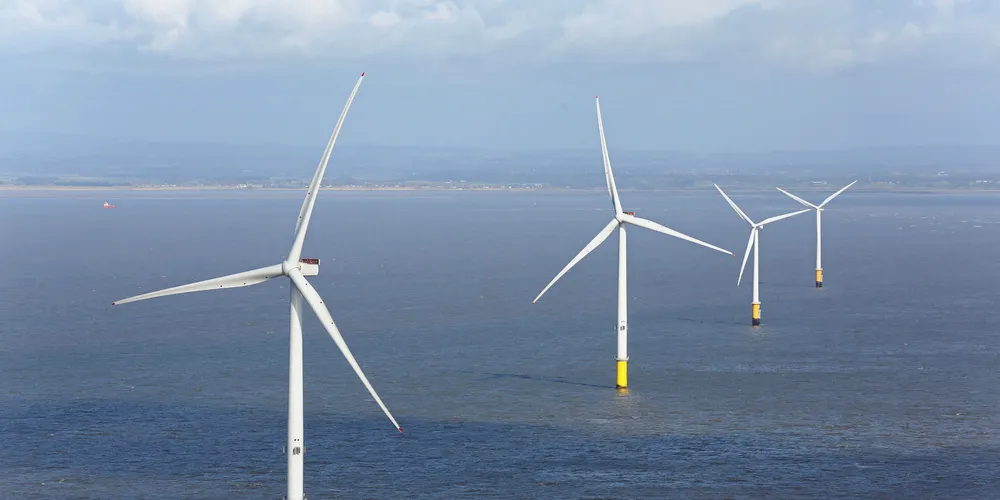 MHI Vestas 8MW turbines at Burbo Bank Extension. Pic: Dong Energy
