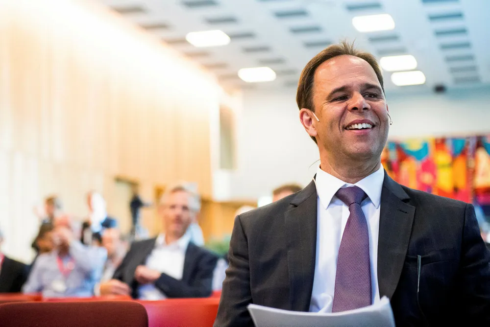 Reason to smile: Aker chief executive Luis Araujo