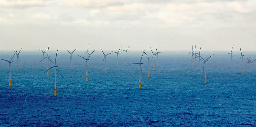 The Belwind offshore wind farm in the Belgian North Sea.