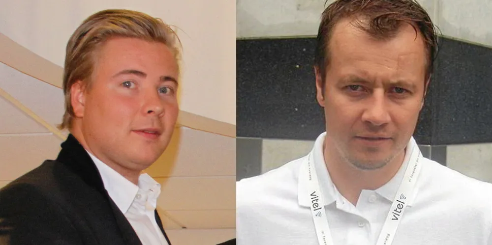 Martin Gustafsson (til v) og Glenn Nøstdahl har drevet forretninger sammen i mange år. Nå søker de å ta kontroll på hele GNP og ta selskapet av børs.