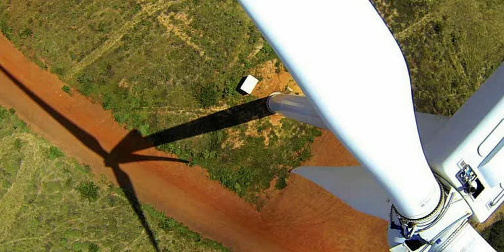 A GE turbine at a Casa dos Ventos project in Rio Grande do Norte