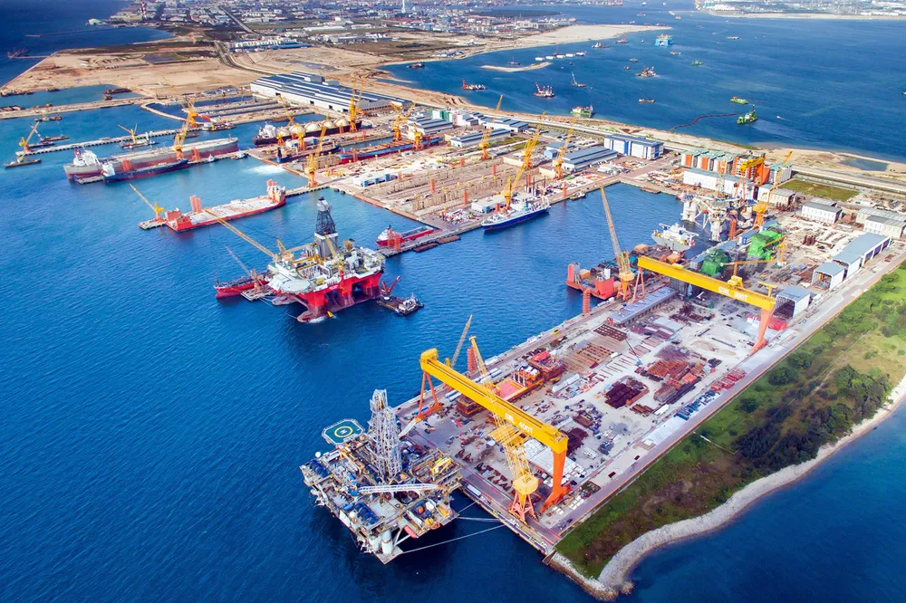 Flagship fabrication facility: Seatrium's (then Sembcorp Marine) Tuas Boulevard Yard in Singapore.