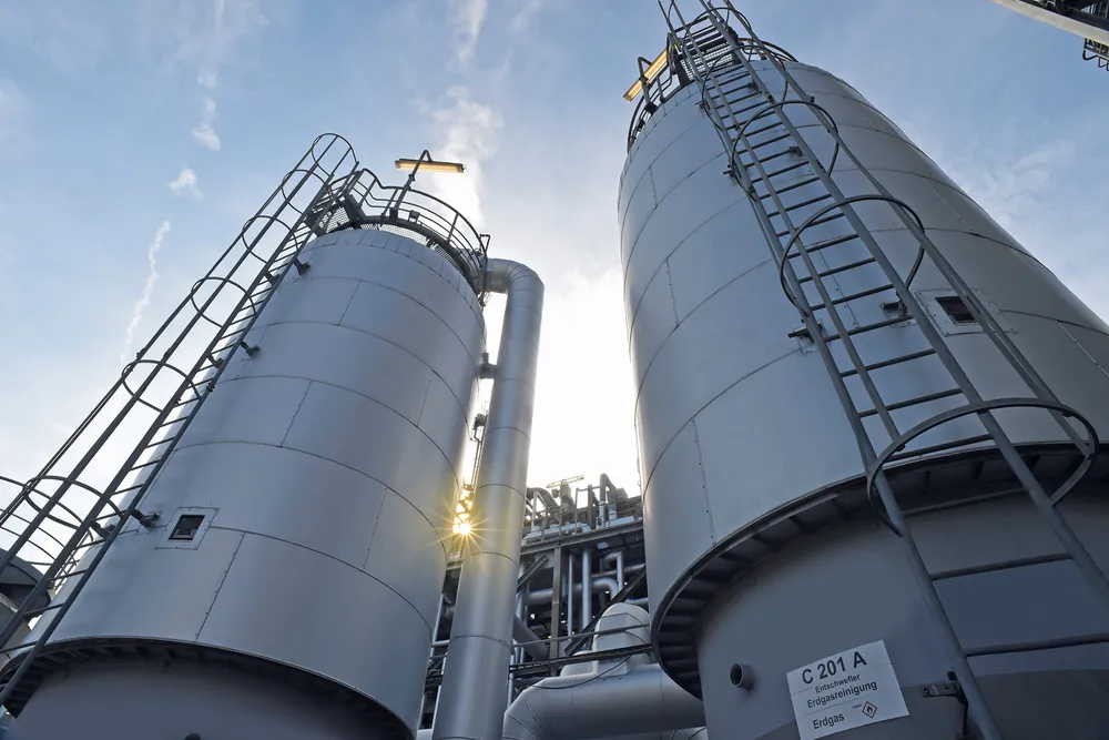The ammonia plant at the Ludwigshafen site