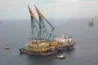 Hup!: the Saipem 7000 prepares to install Pemex's PB-KU-A2 production platform