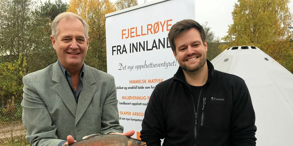 Managing Director Kjell Karlsen and Commercial Director Mats Hauge are ready to bring land-based charr production to rural Norway.