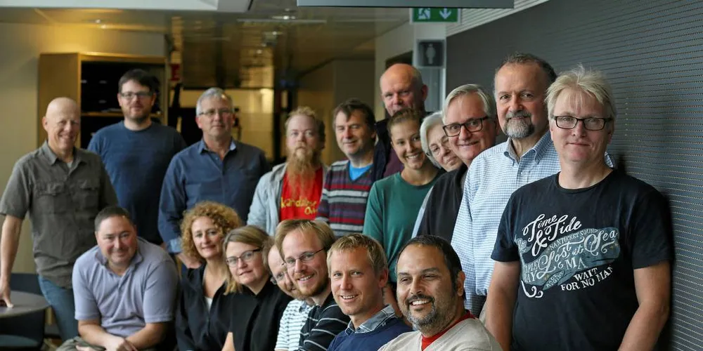 Øverst fra høyre: Christian Skov, David A. van Voorhees og Jon Helge Vølstad. Sistnevnte leder forskningen som skal finne ut hvor mye fritidsfiskerne fisker.Foto: Arne Fenstad
