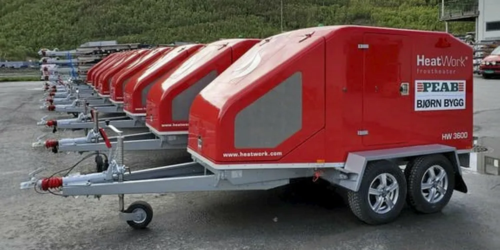 Varmekraftverket HW3600 fra HeatWork brukes blant annet til tining og frostsikring, oppvarming og herding av betong.