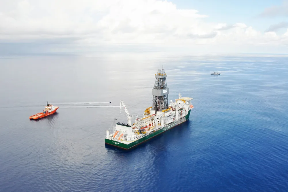 The drillship Ocean Rig Poseidon drilled in Namibia in 2018 for Chariot Oil & Gas.