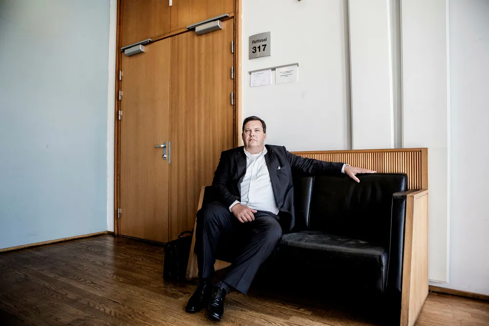 Jan Vestrum har ikke samtykket til fotografering. Her er han fotografert i 2014 i forbindelse med en annen sak i Oslo tingrett.