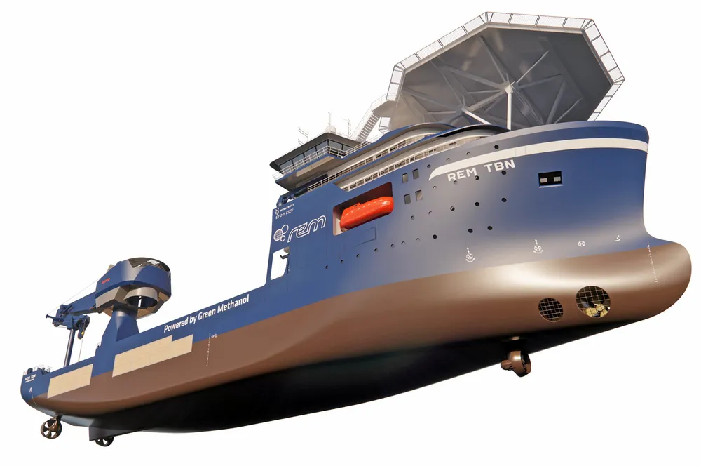 Brunvoll-thruster på REM sitt nye fartøy.