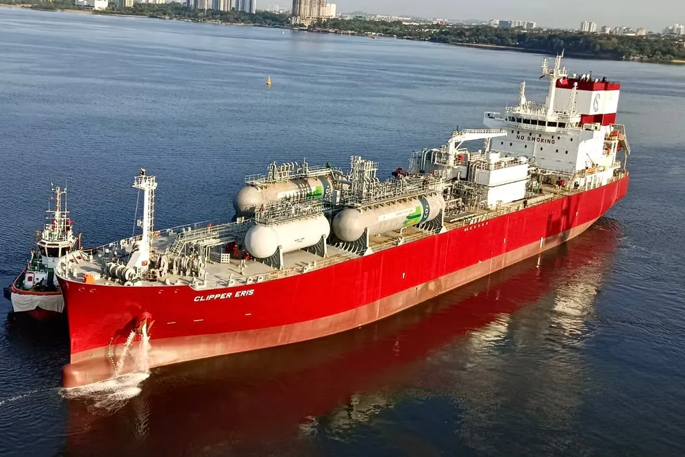 World's first full-scale CCS retrofit Clipper Eris delivered by Seatrium to Solvang in February 2025.