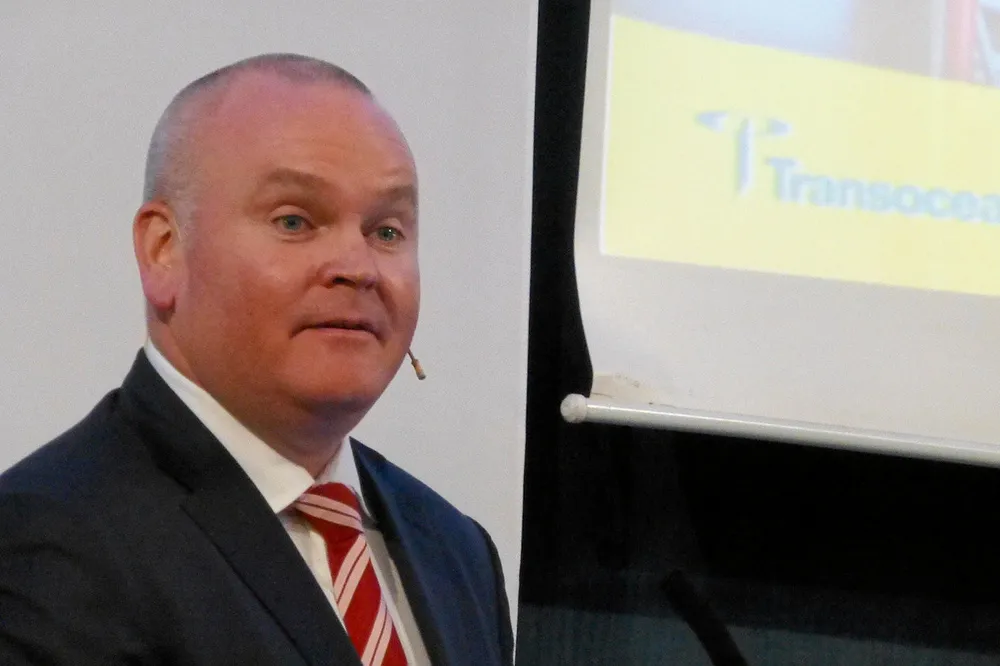 Drillship award: Transocean chief executive Jeremy Thigpen.