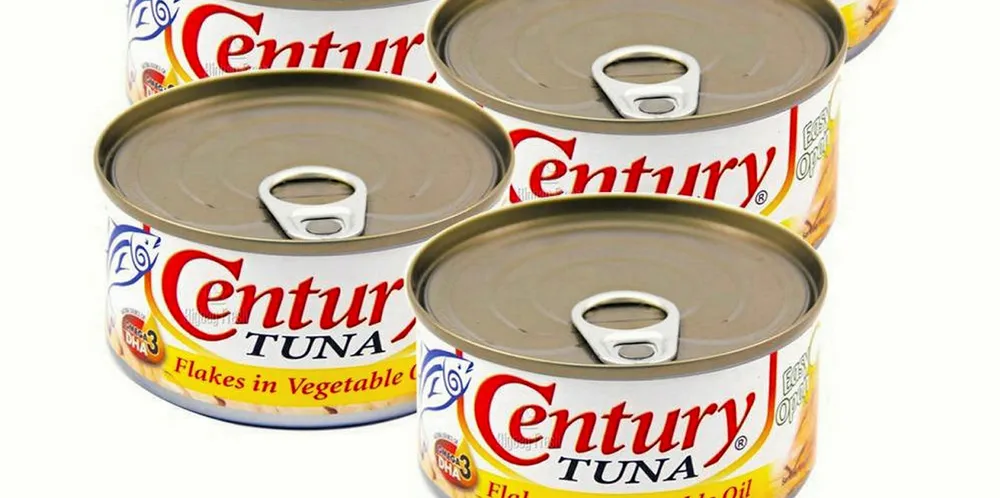 Cans of Century Pacific tuna.