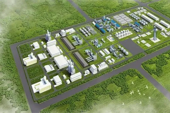 Rendering of the Inner Mongolia Liquid Sunshine Energy Technology Company project in Alxa League