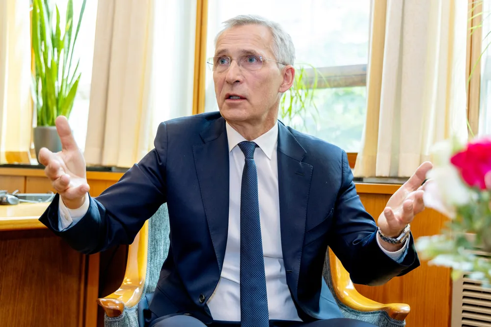 Jens Stoltenberg møtte Jamieson Greer tirsdag.
