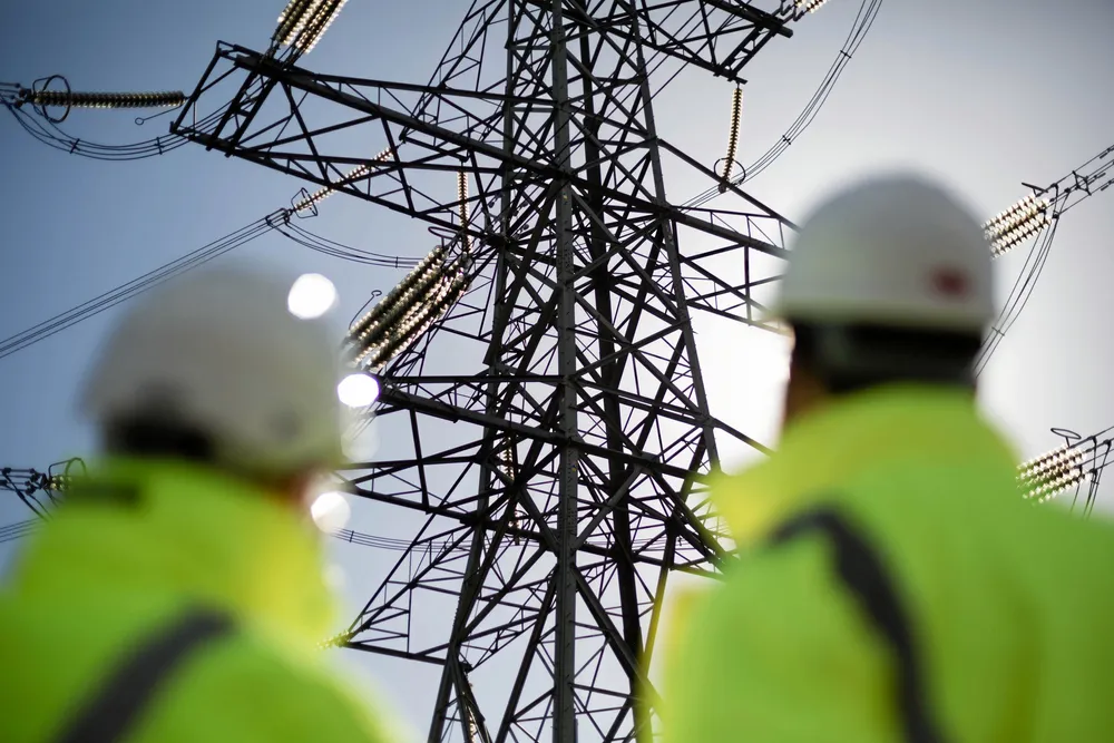 Deeside "supergrid" pylons in Northeast Scotland