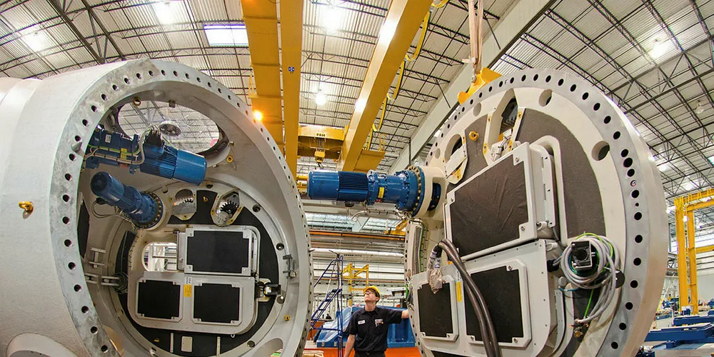 Nordex's nacelle assembly plant in the US, now one of five outside Europe