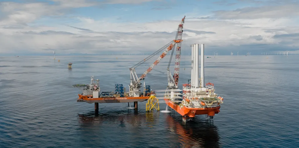 Turbine installation at Moray East.