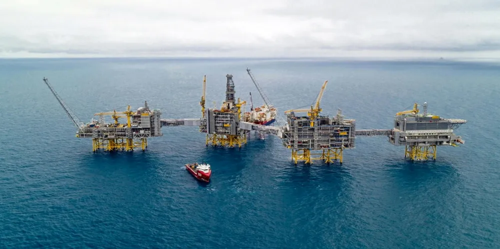 Lundin Energy's Johan Sverdrup oil extraction facilities in the Norwegian North Sea.