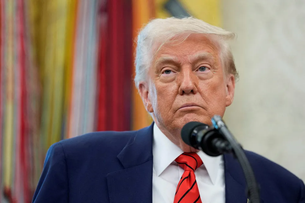 Donald Trump under en pressekonferanse tidligere denne uken.
