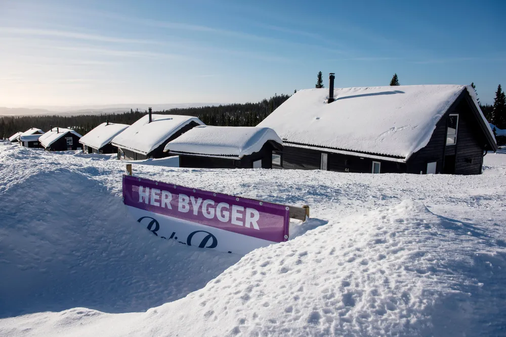 2020 og 2021 ble to rekordår i hyttemarkedet. Her fra nye hytteprosjekter påbegynt på Sjusjøen i 2019.