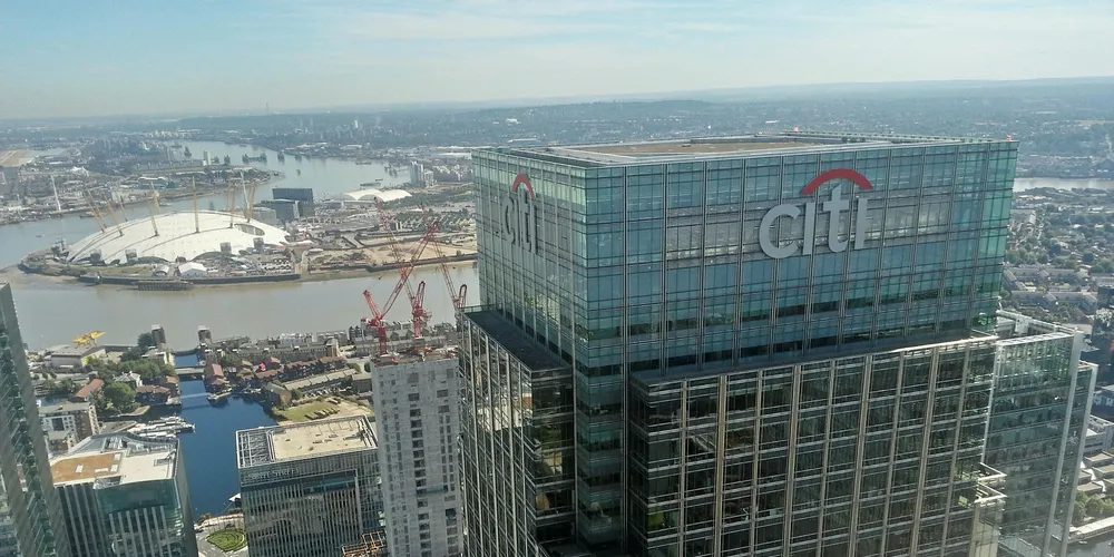 Citi's London headquarters in Canary Wharf.