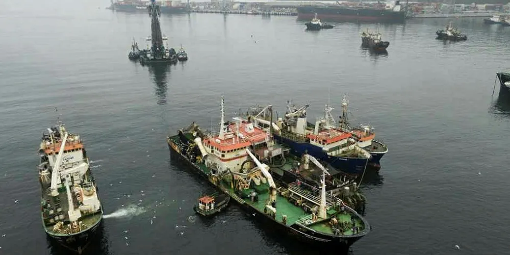 Cuttlefish fishing. Chile.